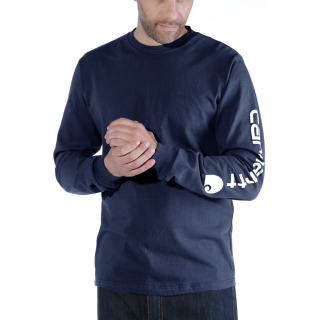 Carhartt Arbeitsshirt sleeve logo t-shirt Navy S