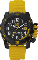 CAT Uhr Barricade 3HD Silikon Schwarz/Gelb 44mm 100m