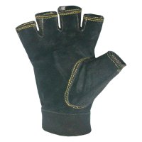 CAT fingerlose Handschuhe aus Leder Schwarz