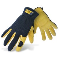 CAT Handschuhe aus Leder Gel-gepolstert Gelb