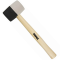 450 g rubber mallet black white, 58mm diameter with wooden handle