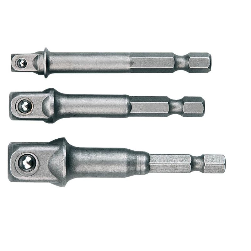 3 tlg Werkzeug Adapter Halter 6-Kant Bits auf 1//4/" 3//8/" 1//2/" Stecknuss YT-04685