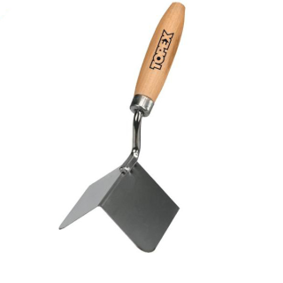 Outside corner trowel stainless wood handle 80x60x60mm 90°