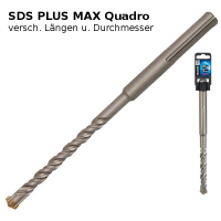 Quadro sds max hammer drill s4, in various sizes. Sizes