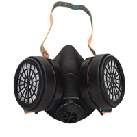 Respirator half mask with filters a1b1e1k1p3