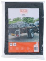BLACK+DECKER Schwarze Anhängerplane 1,6 x 2,5 m
