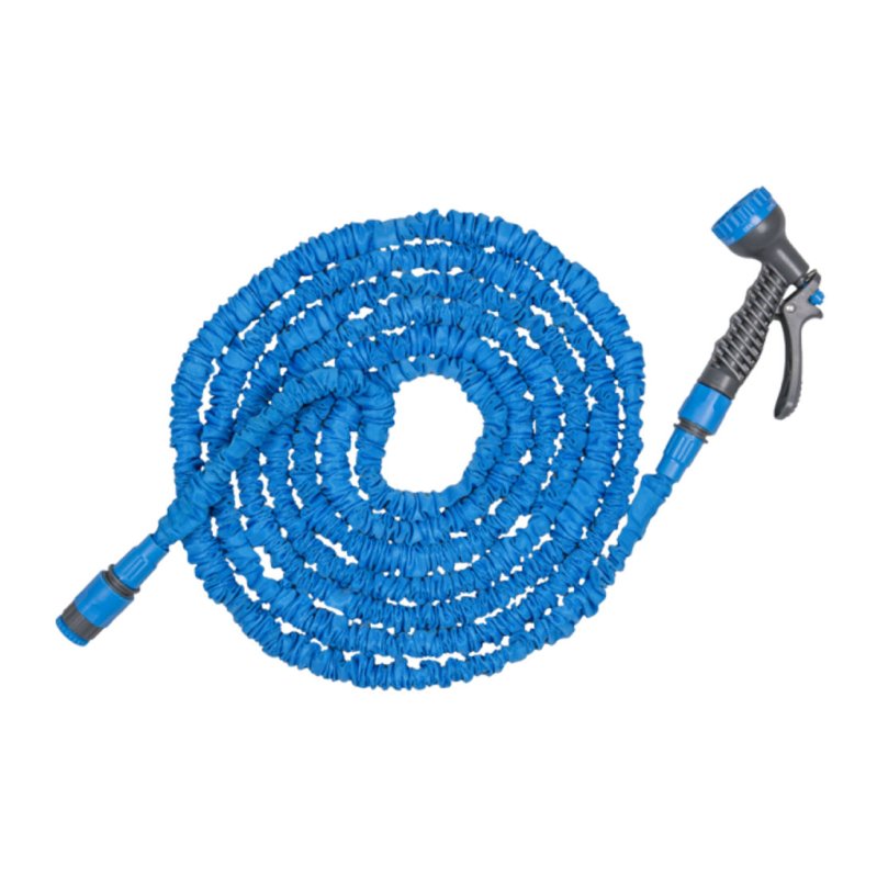 Dehnbarer ½ Zoll Gartenschlauch 7,5 ? 22m blau