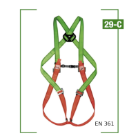 Safety harness holder green/orange en 361