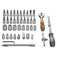 NEO TOOLS Steckschlüsselsatz 1/4", 46-tlg., CrV-Stahl