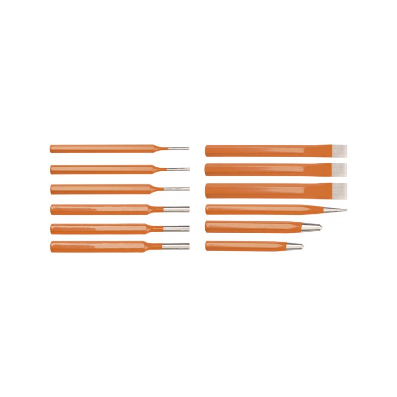 Meissel Körner Splinttreiber Set 12-Teilig Flachmeißel Durchschlag Durchtreiber 