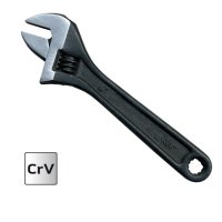 Wrench with ring spanner in different sizes black. Sizes...