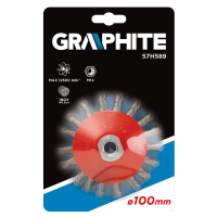Graphite wire brush for Flex 100mm x m14, stainless steel