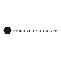 Kit de Clés hexagonalse professionnelles 9 pièces avec tête sphérique