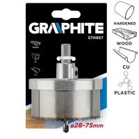 5 tlg. Graphite Lochkreissäge-Set 28-75mm