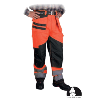 High-visibility trousers orange liver and Hollman in different sizes. Sizes