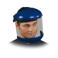 Face shield with flip-up visor en 166