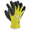 Work gloves made of knitted fabric with latex coating