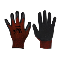 Work gloves with latex coating