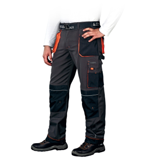 Pantalons de travail noir/orange en différentes couleurs Tailles
