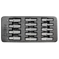 14 tlg. 1/2" Stecknuss-Satz lang CrV, 8-21 mm