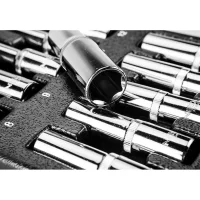 14 tlg. 1/2" Stecknuss-Satz lang CrV, 8-21 mm