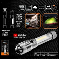 2 in1 magnetische LED Taschenlampe mit Zoomfunktion