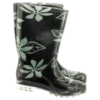 Ladies rubber boots pvc floral pattern