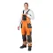 Arbeitslatzhose mit Reflektoren orange, neongelb