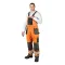 Arbeitslatzhose mit Reflektoren orange, neongelb