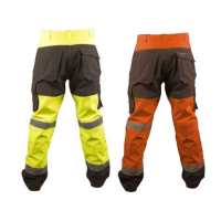 Softshell warning trousers with reflective stripes