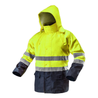 High-visibility rain jacket en iso 20471
