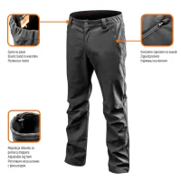 Softshellhose wind-wasserdicht schwarz