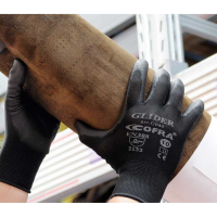 Polyurethane work gloves black