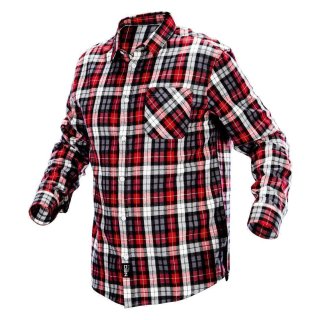 Flanellhemd Holzfällerhemd mehrfarbig rot/weiß S/48