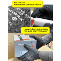 Nitrile and pu work gloves with knobs