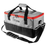 graue werkzeugtasche mit tragegurt