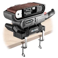 Bandschleifer 900 W mit Tischbefestigung, 200-400 m/min, 76x533 mm