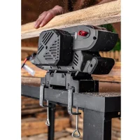 Bandschleifer 900 W mit Tischbefestigung, 200-400 m/min, 76x533 mm