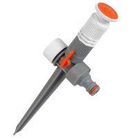 White Line 0-360° Circle Sprinkler with Ground Spike...