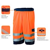 NEO kurze Warnschutzhose 100% Polyester orange S