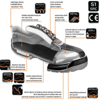 Chaussures de travail S1P SRA avec semelle légère