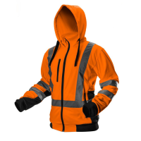 Warning jacket with reflective stripes 100% polyester