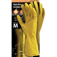 Rubber gloves 100% natural rubber yellow