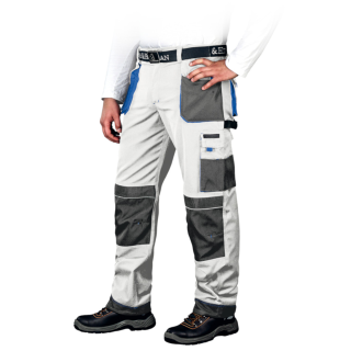 Work trousers white in different sizes. Sizes
