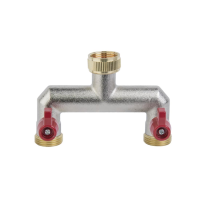 3/4" adjustable 2 or 3 way manifold with brass stopcocks
