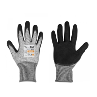 Cut protection gloves level 4 Nitrile coating