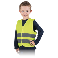 High visibility vest for children yellow size s