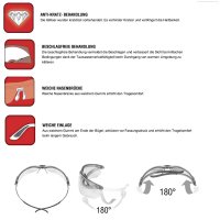 Cofra UV-Schutzbrille Innovatives Bügelverschluss grau getönt