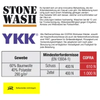 Cofra Arbeitshose mit vielen Taschen und Reflektionsstreifen