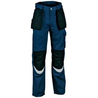 Cofra Arbeitshose mit vielen Taschen und Reflektionsstreifen 44 marineblau
